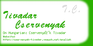 tivadar cservenyak business card